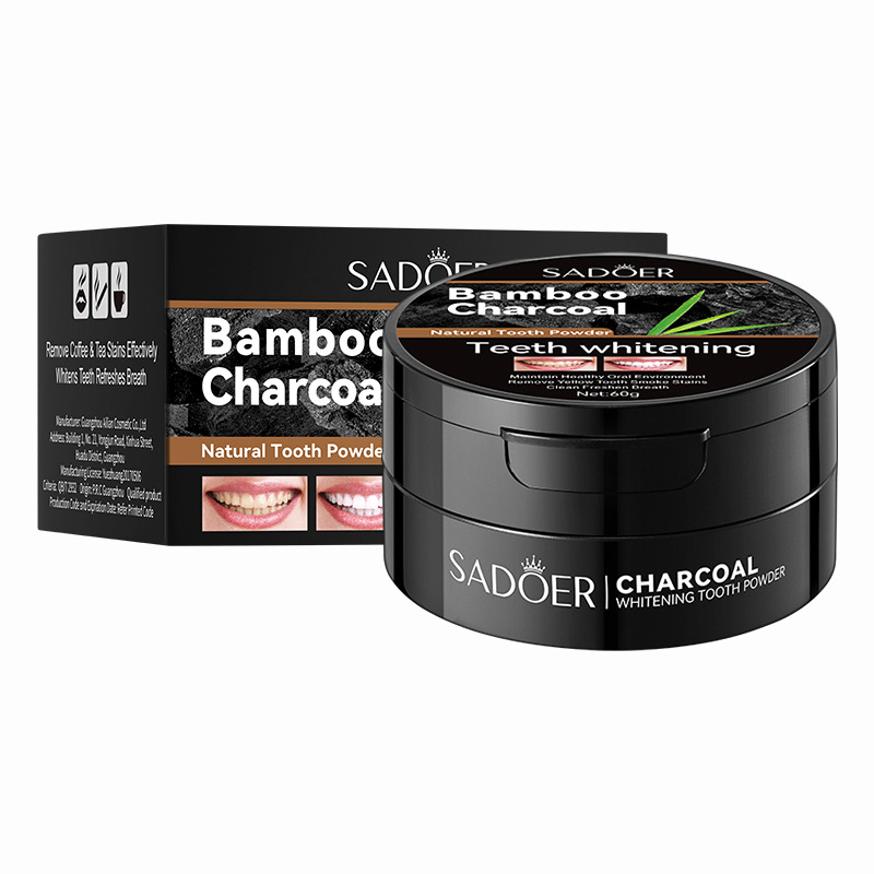 Teeth Whitening Charcoal Powder - Bubuk pemutih gigi 60g, pasta gigi
