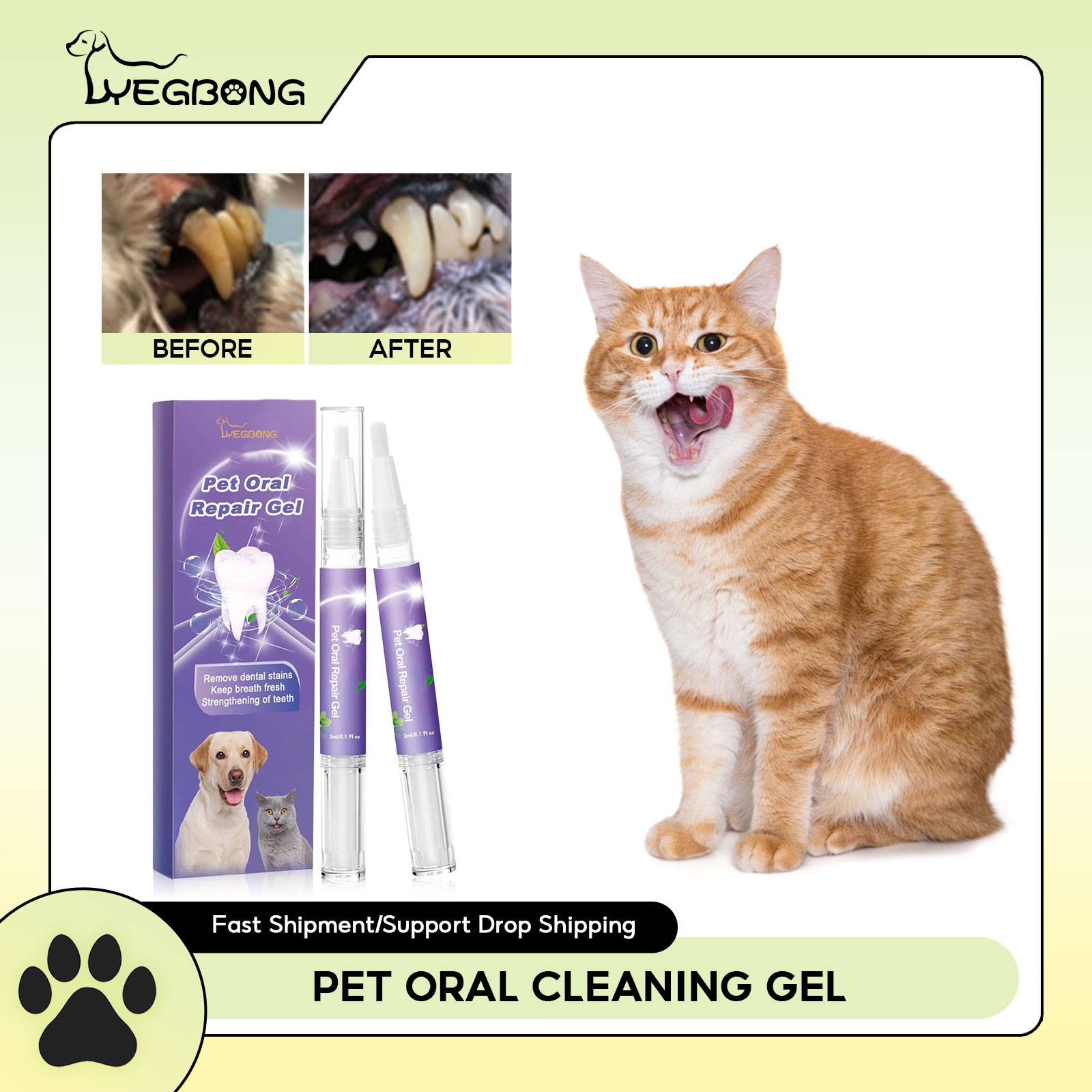 Teeth Whitening Gels - Gel perbaikan mulut hewan peliharaan, penghilang