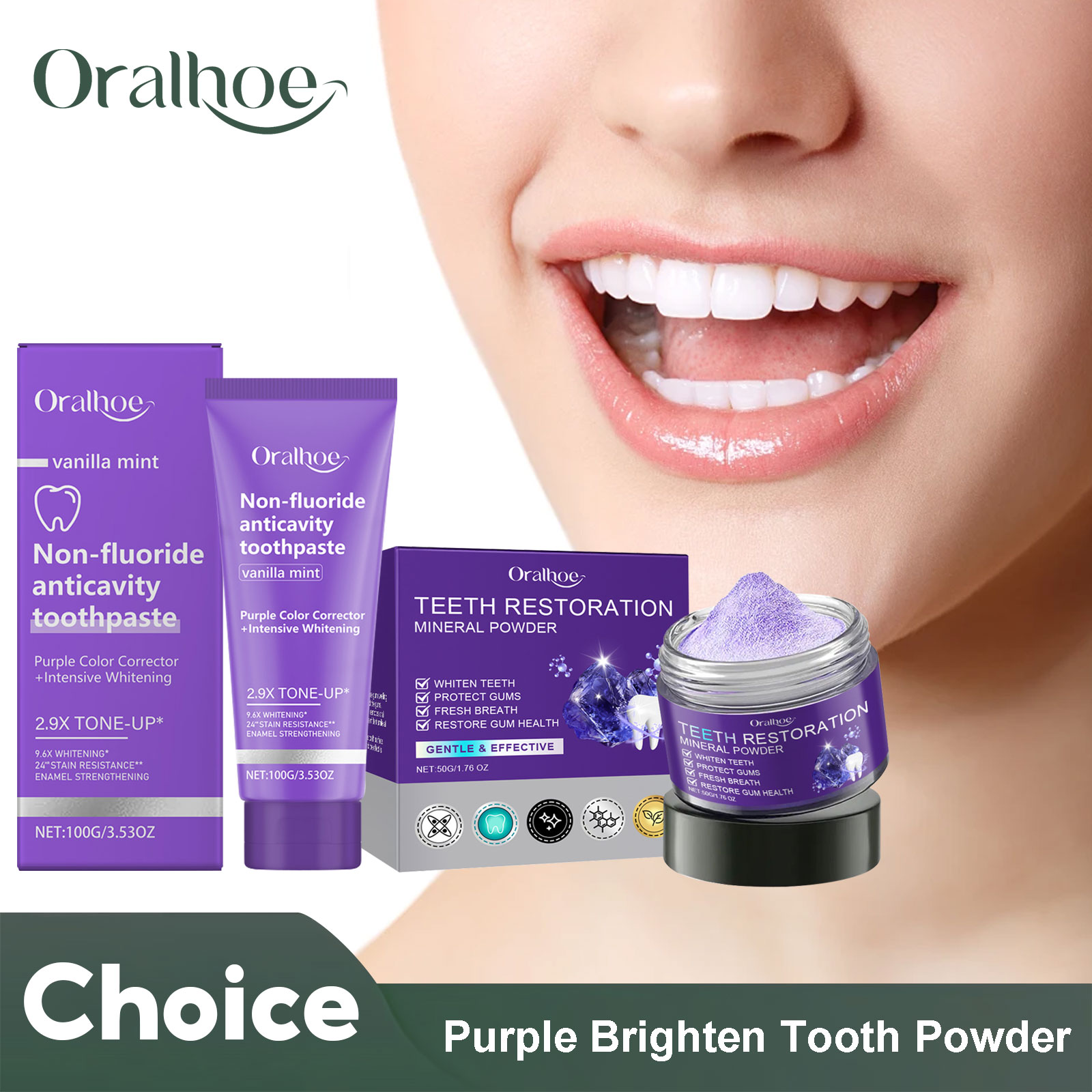 Teeth Whitening (Bleaching) - Bubuk Mineral restorasi gigi, pasta gigi
