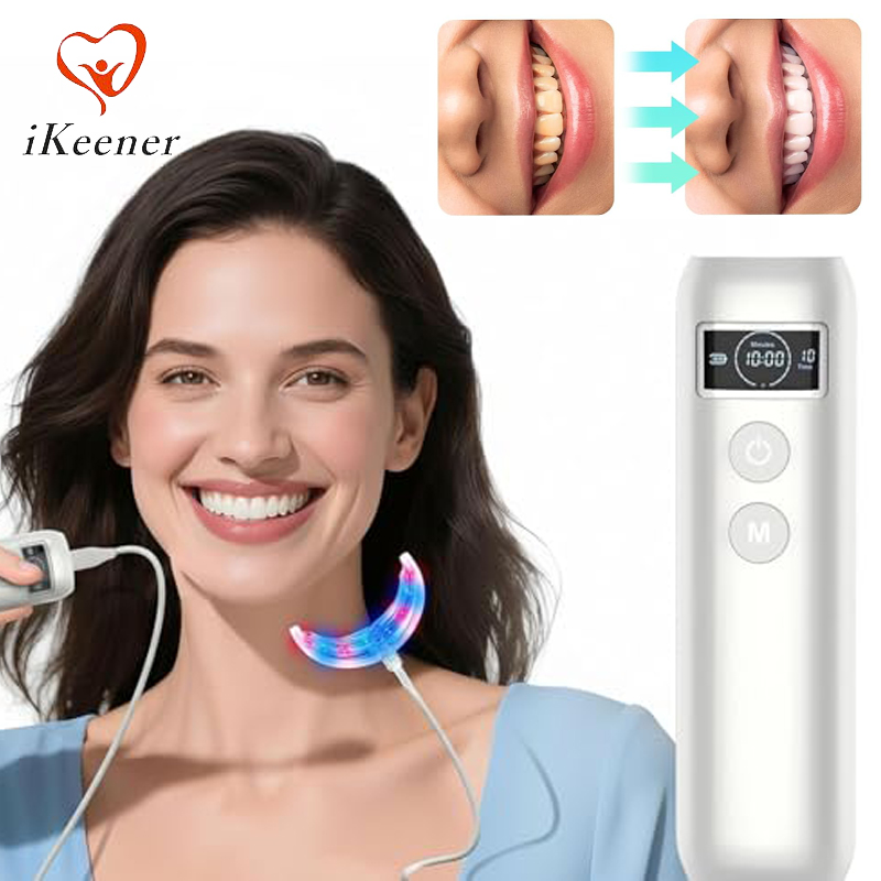 Teeth Whitening Kit With Light - Alat Pemutih Gigi 16 LED Merah
