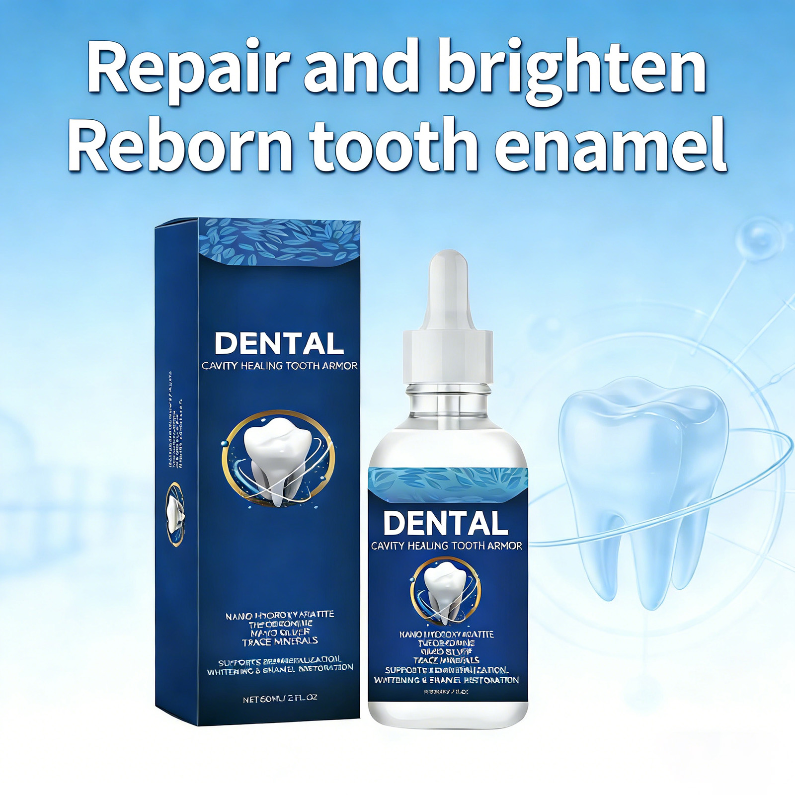 Teeth Whitening Treatment - 60ml Nano Hydroxyapatite Tooth Armor Cairan