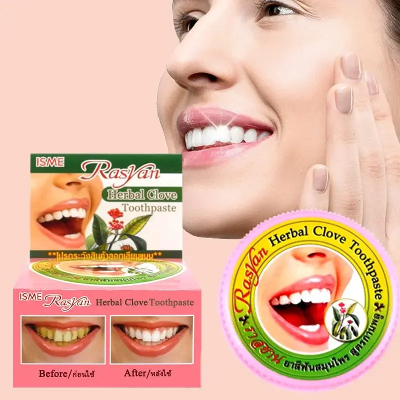 Teeth Whitening Treatment - Bubuk Gigi Cengkeh/Kelapa Thailand, Menghilangkan Noda,