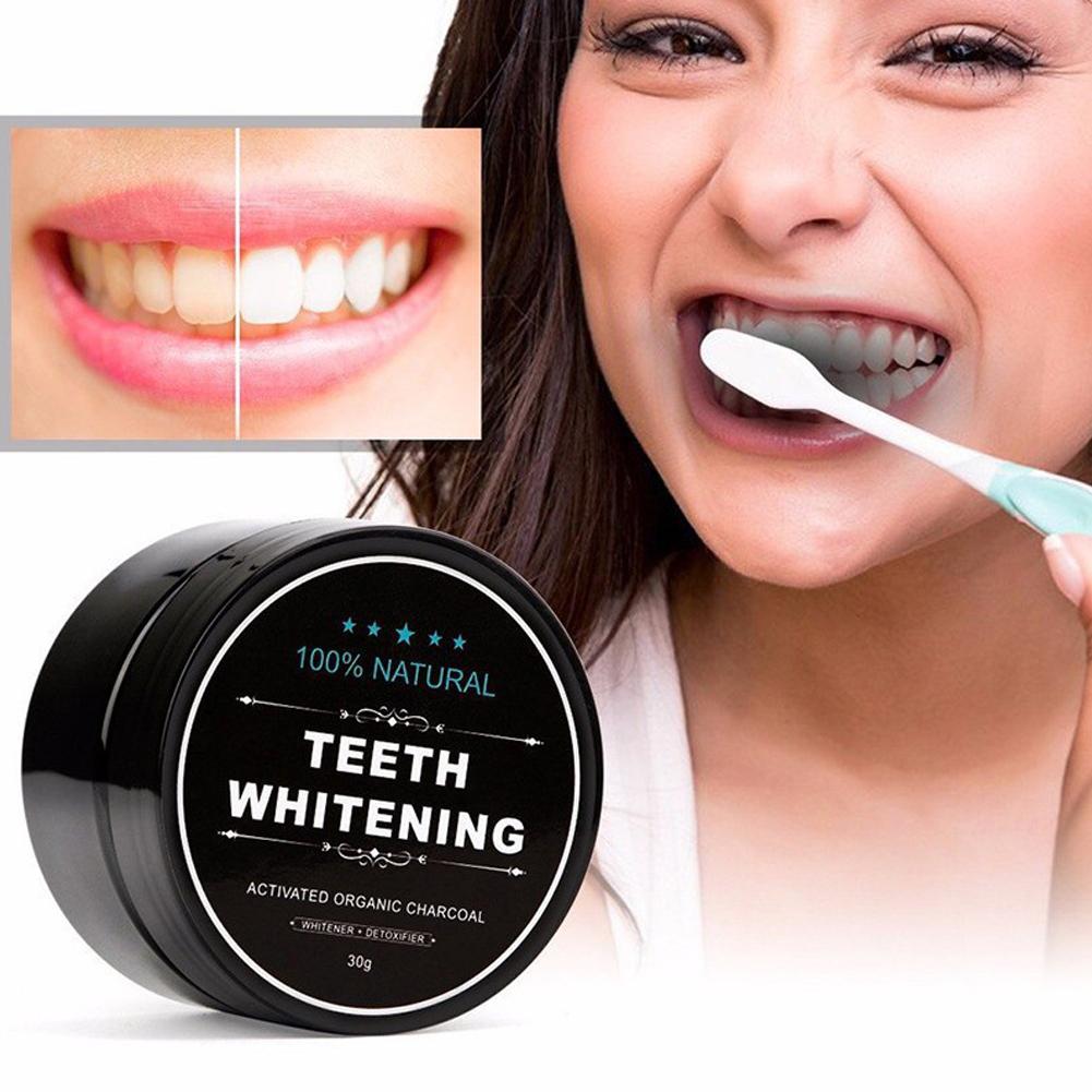 Bubuk Arang Organik Aktif Pemb - Teeth Whitening Charcoal Powder ulasan dan harga