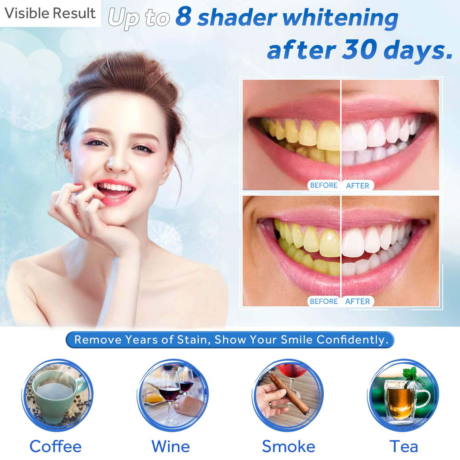 Gel Pemutih Gigi Isi Ulang Syr - Teeth Whitening Charcoal Powder ulasan dan harga