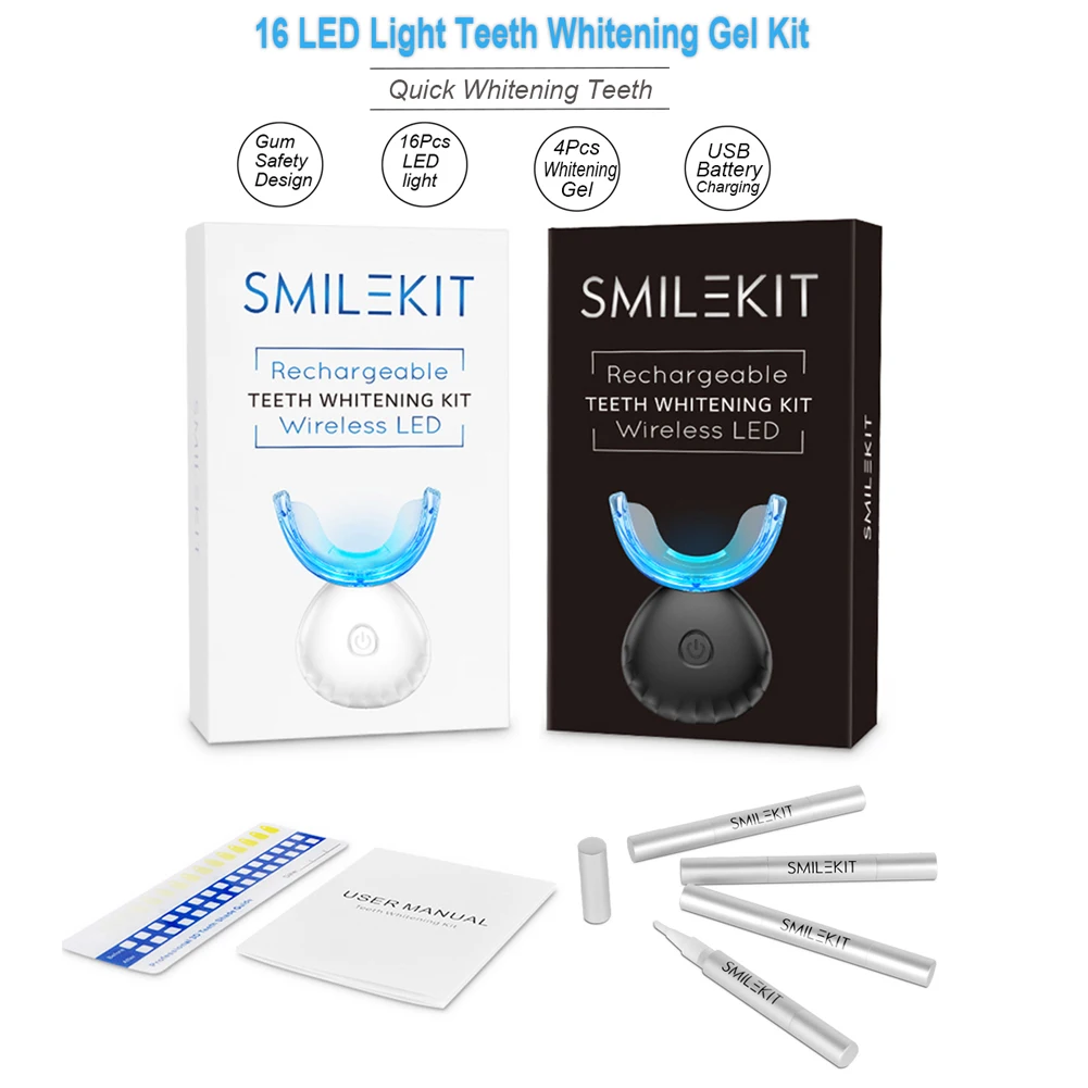 Kit pemutih gigi Mini 16 LED c - Teeth Whitening Gels ulasan dan harga