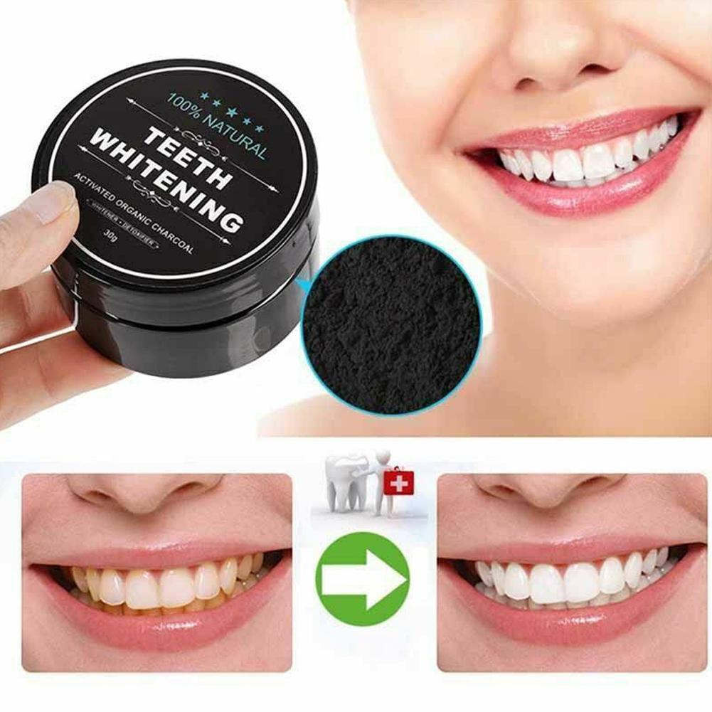 Bubuk Arang Aktif Organik Pemb - Teeth Whitening Charcoal Powder ulasan dan harga