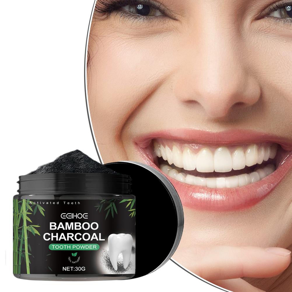 Bubuk Pemutih Gigi, Bubuk Pemb - Teeth Whitening Charcoal Powder ulasan dan harga