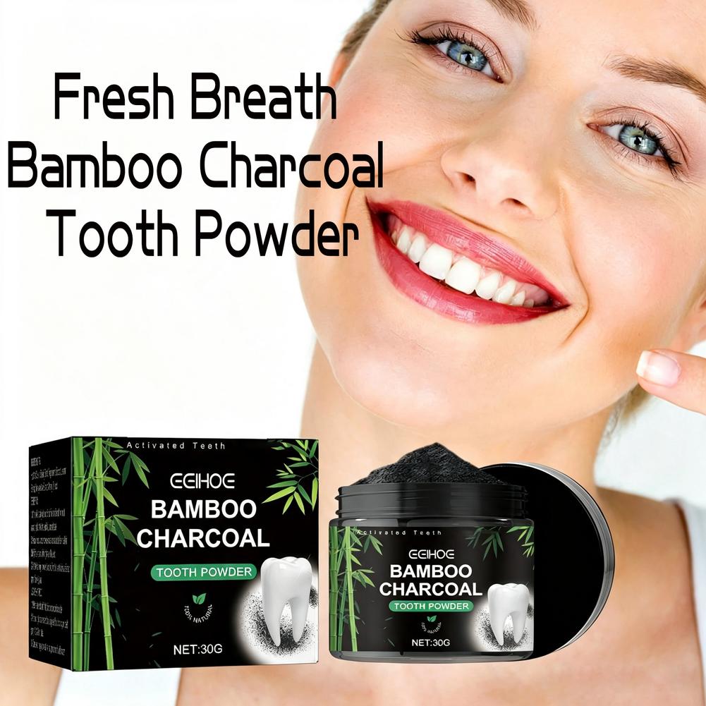Bubuk Pemutih Gigi, Bubuk Pemb - Teeth Whitening Charcoal Powder ulasan dan harga