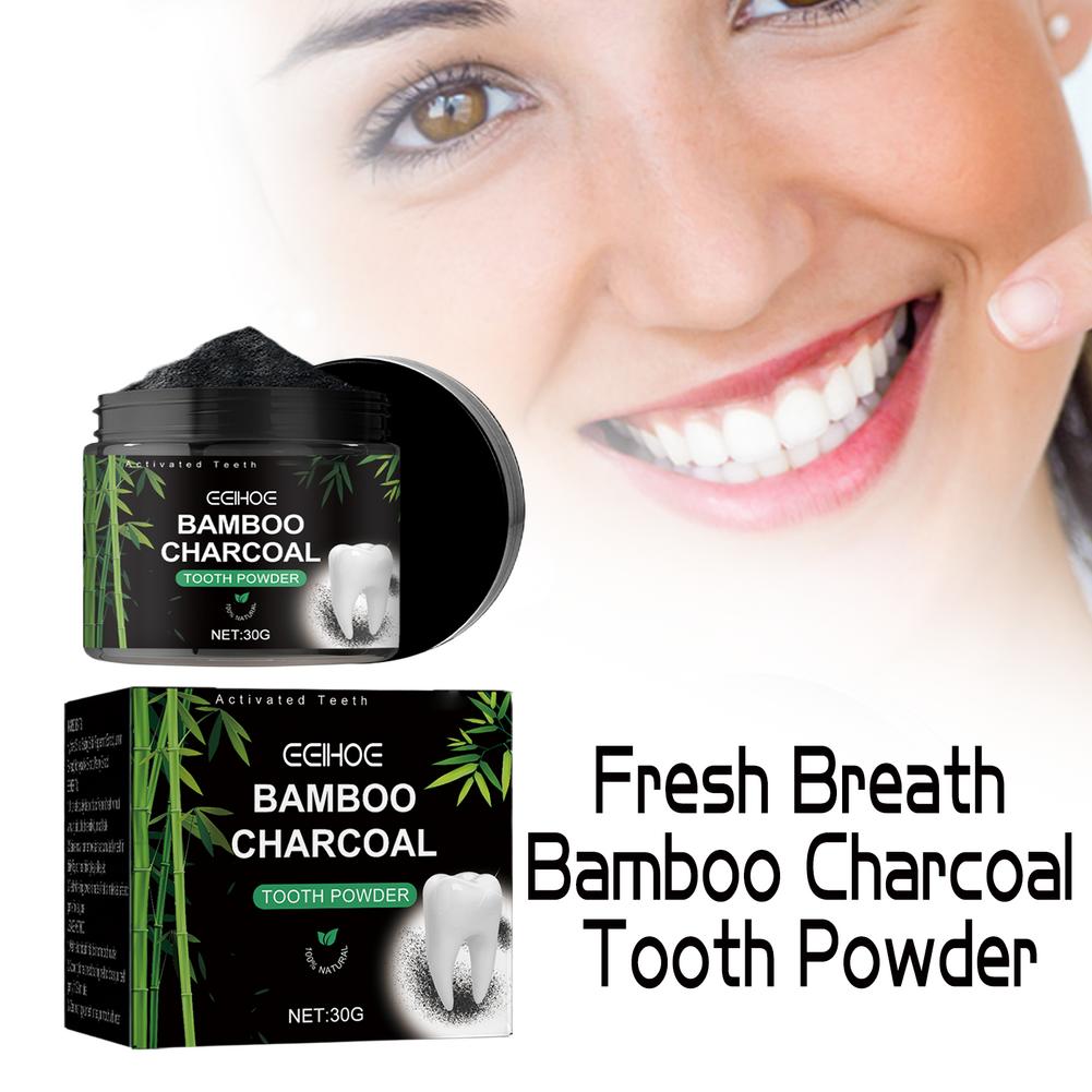 Bubuk Pemutih Gigi, Bubuk Pemb - Teeth Whitening Charcoal Powder ulasan dan harga