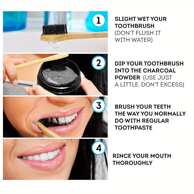 Bubuk Pemutih Pencerah Gigi Pe - Teeth Whitening Charcoal Powder ulasan dan harga