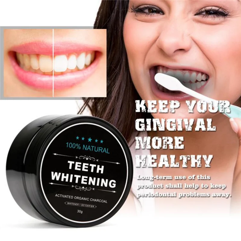 Produk Pemutih Gigi Bubuk Aran - Teeth Whitening Charcoal Powder ulasan dan harga