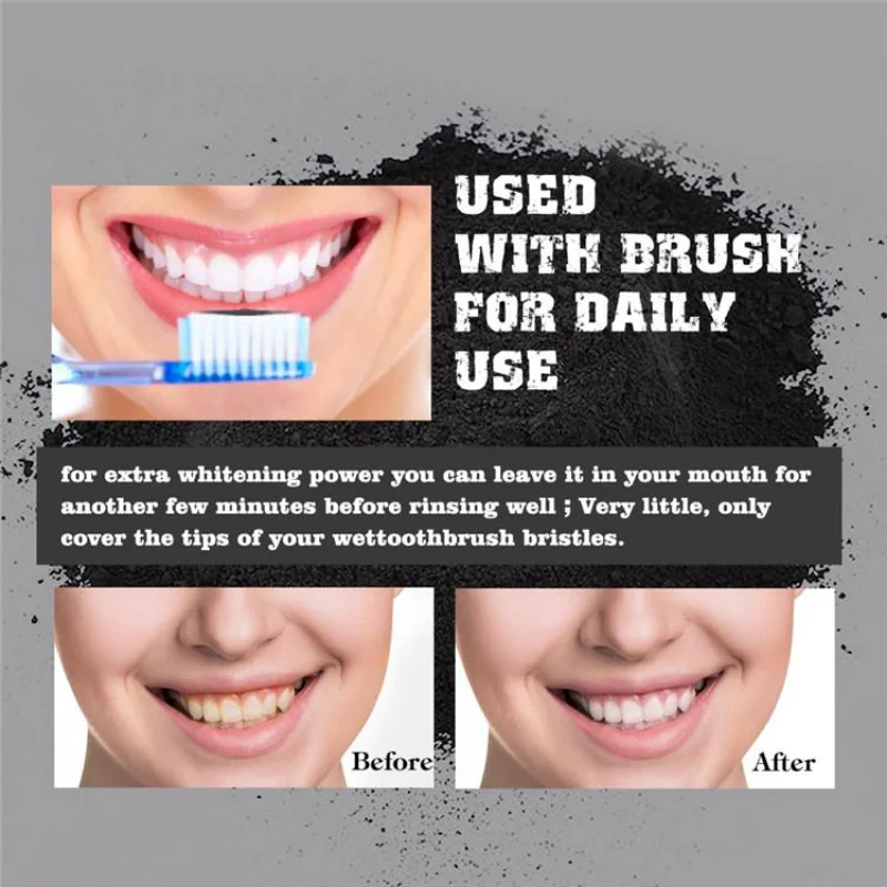 Produk Pemutih Gigi Bubuk Aran - Teeth Whitening Charcoal Powder ulasan dan harga