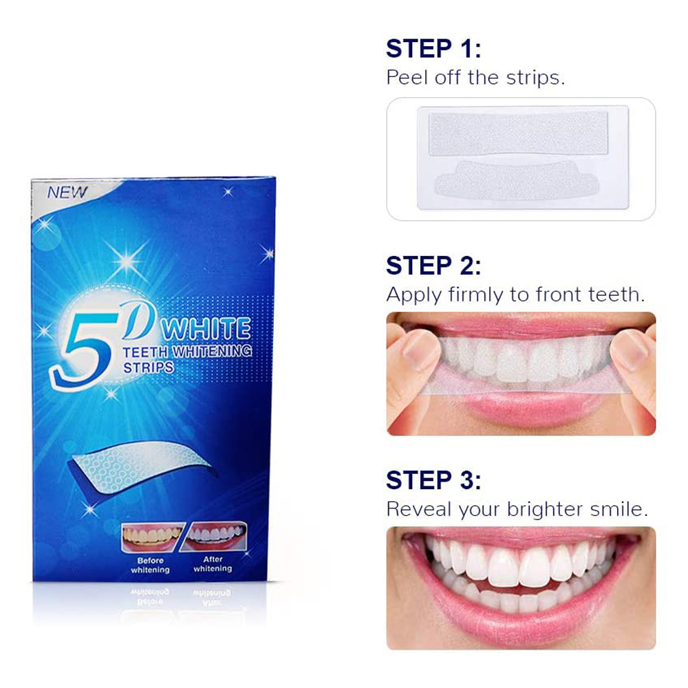 Strip Pemutih Gigi 5D Gel Pemu - Teeth Whitening Gels ulasan dan harga
