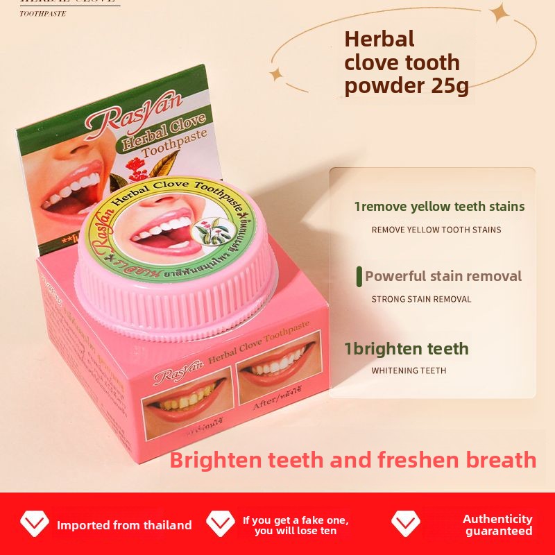 Bubuk Gigi Cengkeh/Kelapa Thai - Teeth Whitening Treatment ulasan dan harga